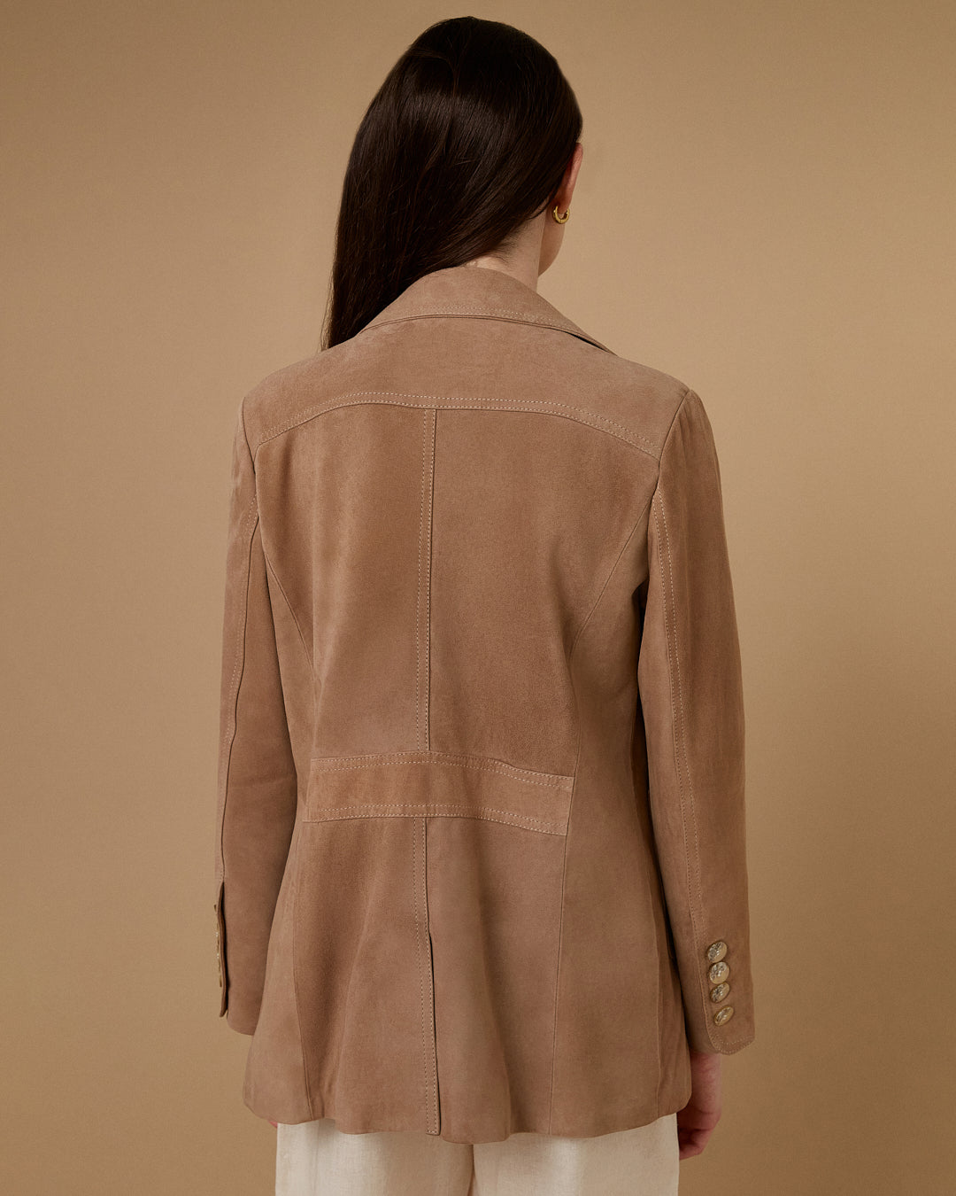 Blazer Emma Gamuza Beige