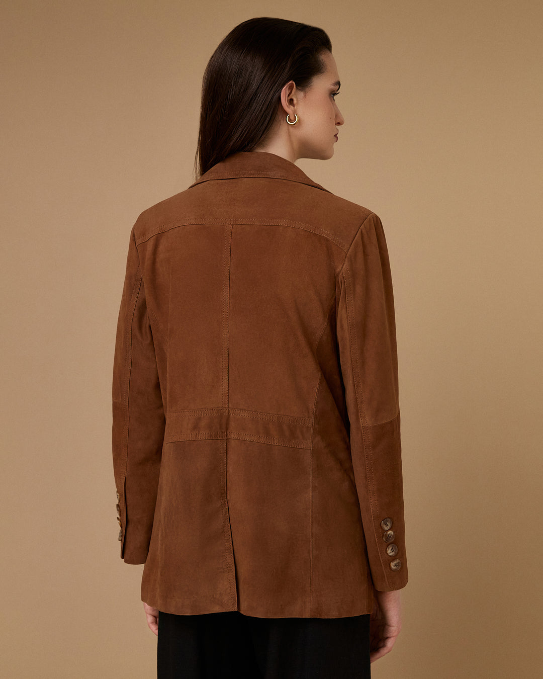 Blazer Emma Gamuza Cognac