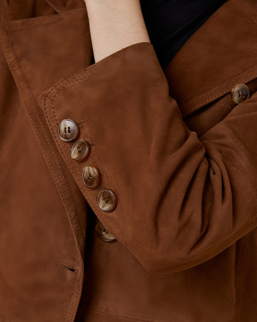 Blazer Emma Gamuza Cognac