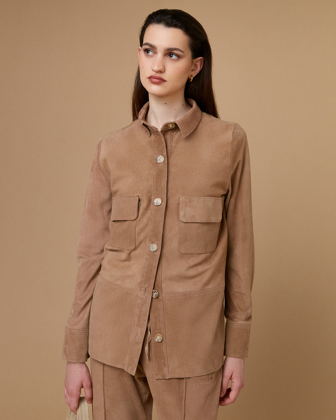 Camisaco Bruna Gamuza Beige