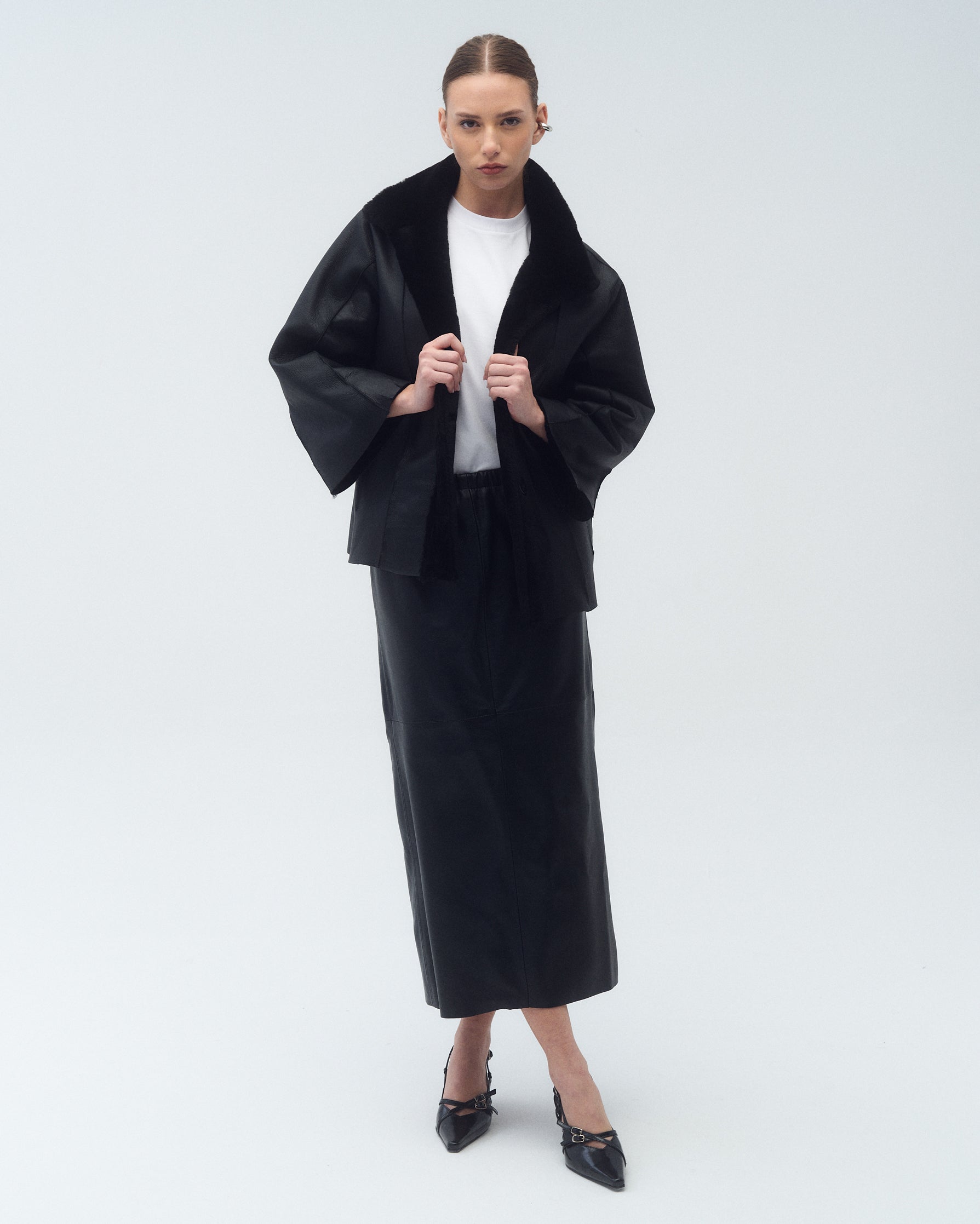 Campera Jessica Reversible Negra/Negro