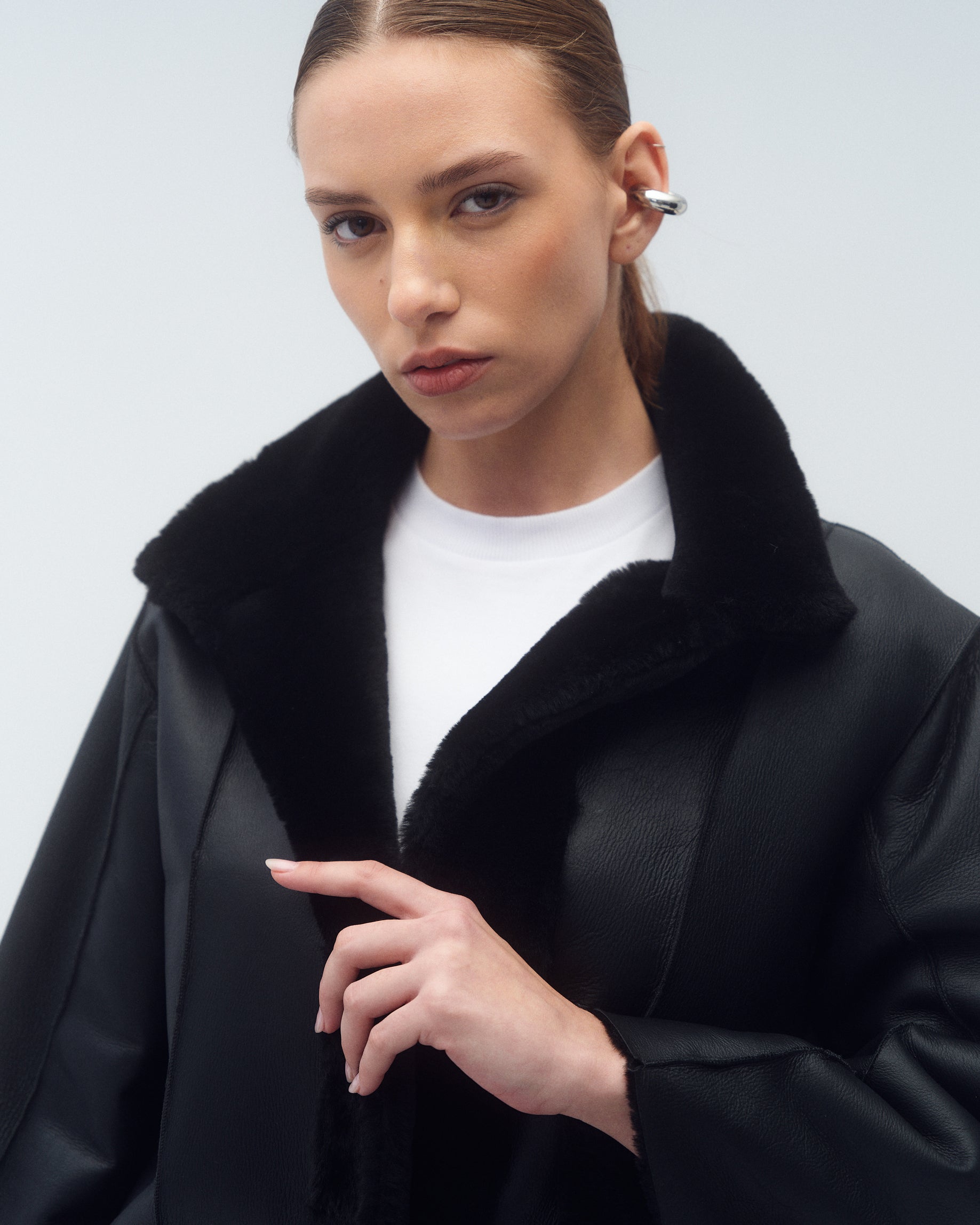 Campera Jessica Reversible Negra/Negro