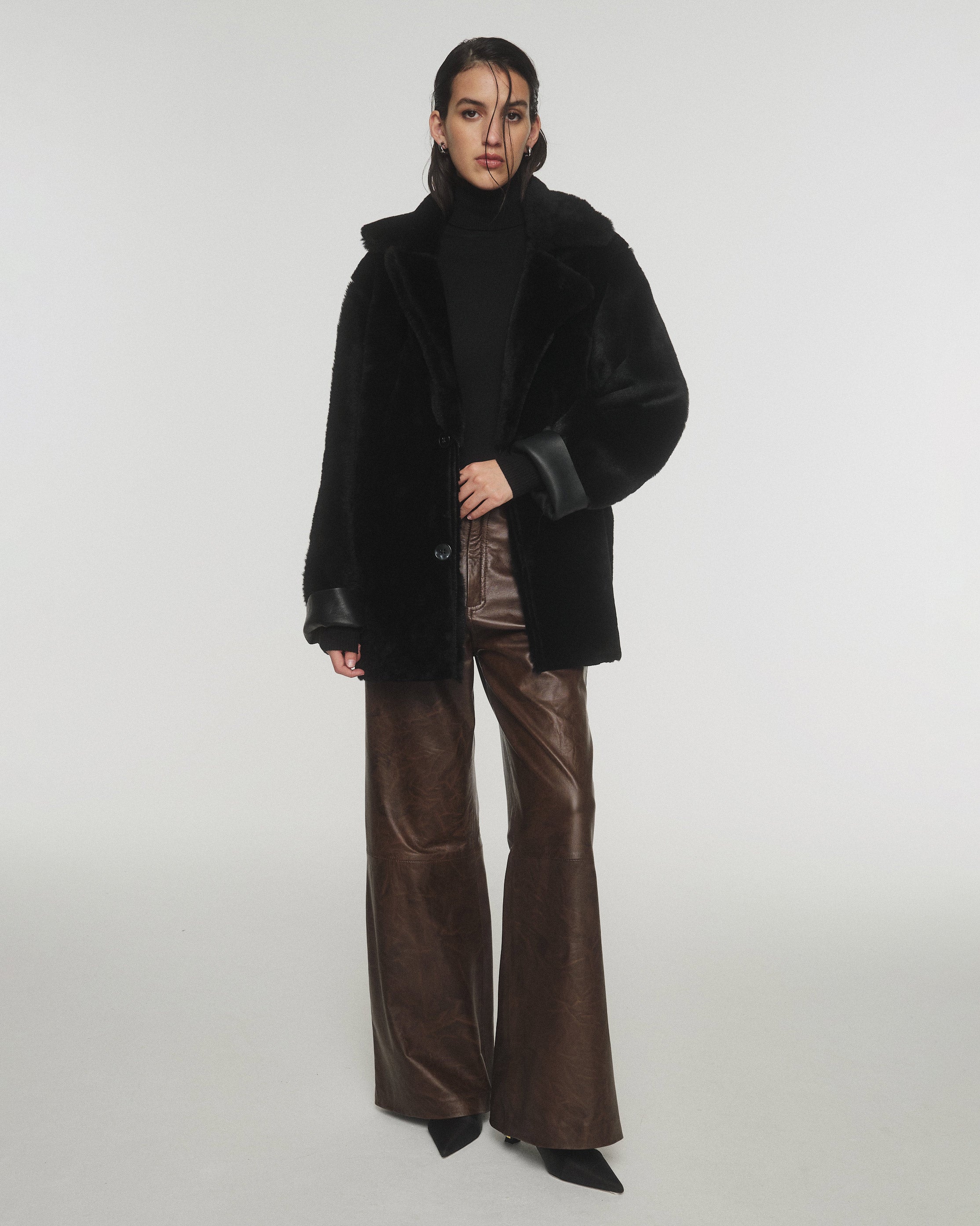 Campera Morgan Reversible Negra/Negro