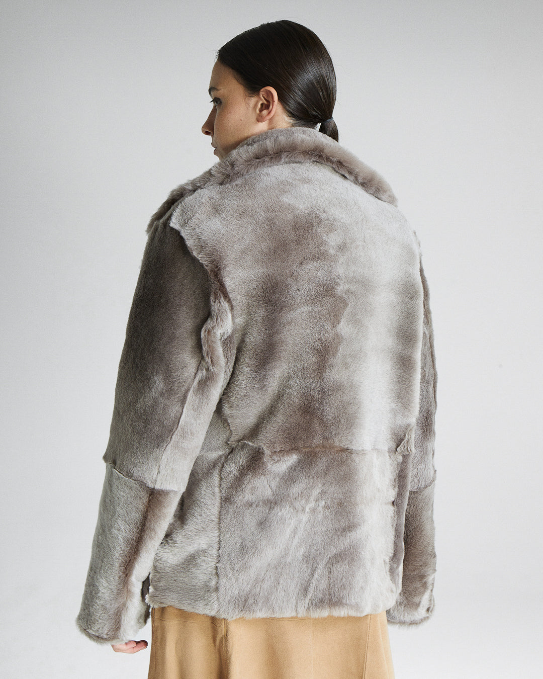 Campera Milly Reversible Pardo/Gris