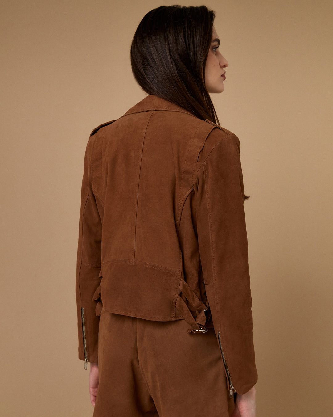 Campera Natalie Gamuza Cognac (SALE)