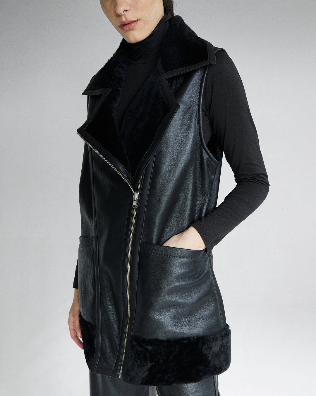 Chaleco Amy Reversible Negro/Negro