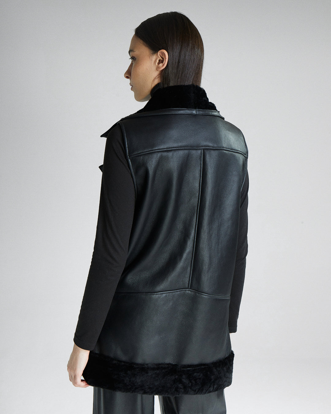 Chaleco Amy Reversible Negro/Negro