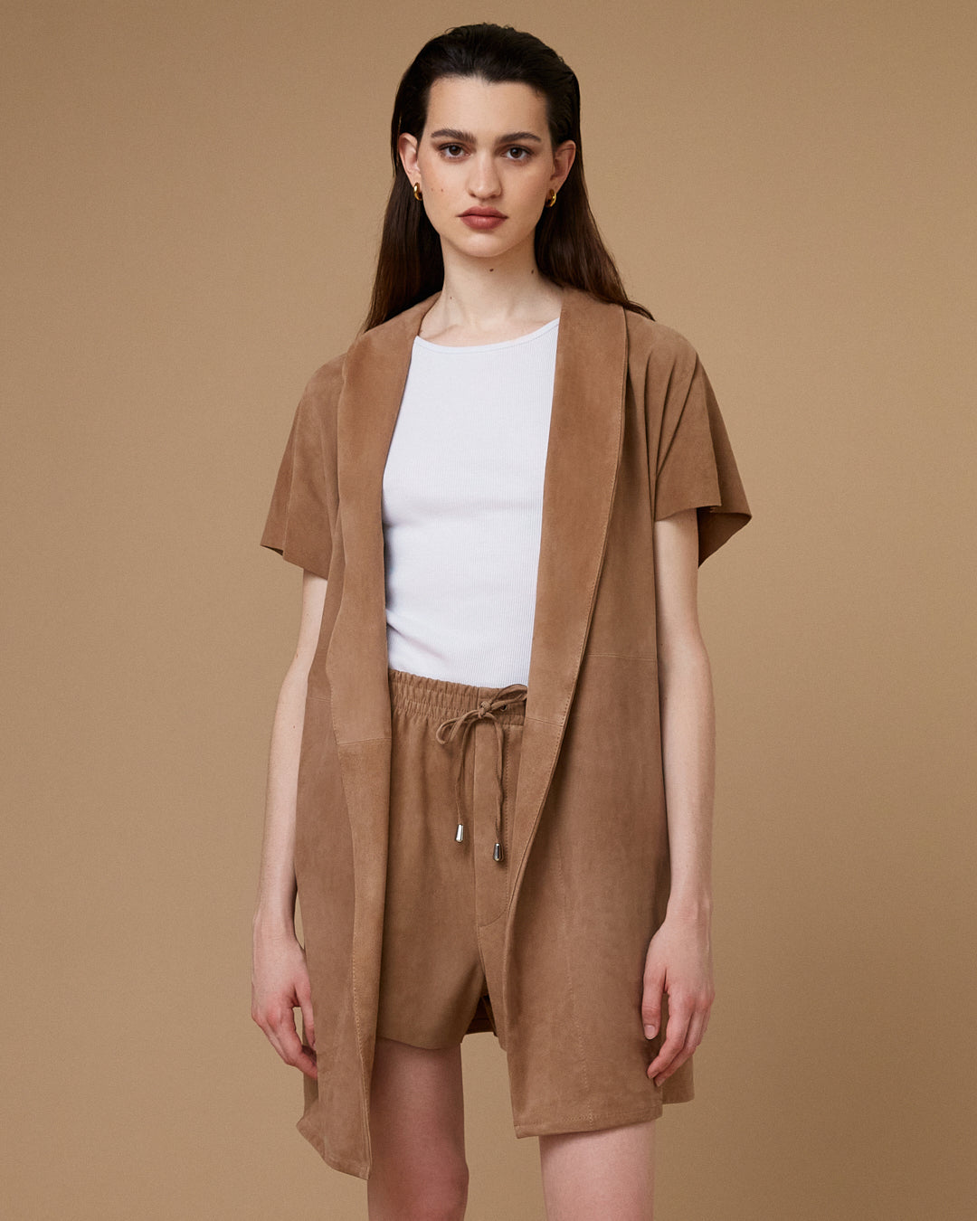 Chaleco Filipa Gamuza Beige (SALE)