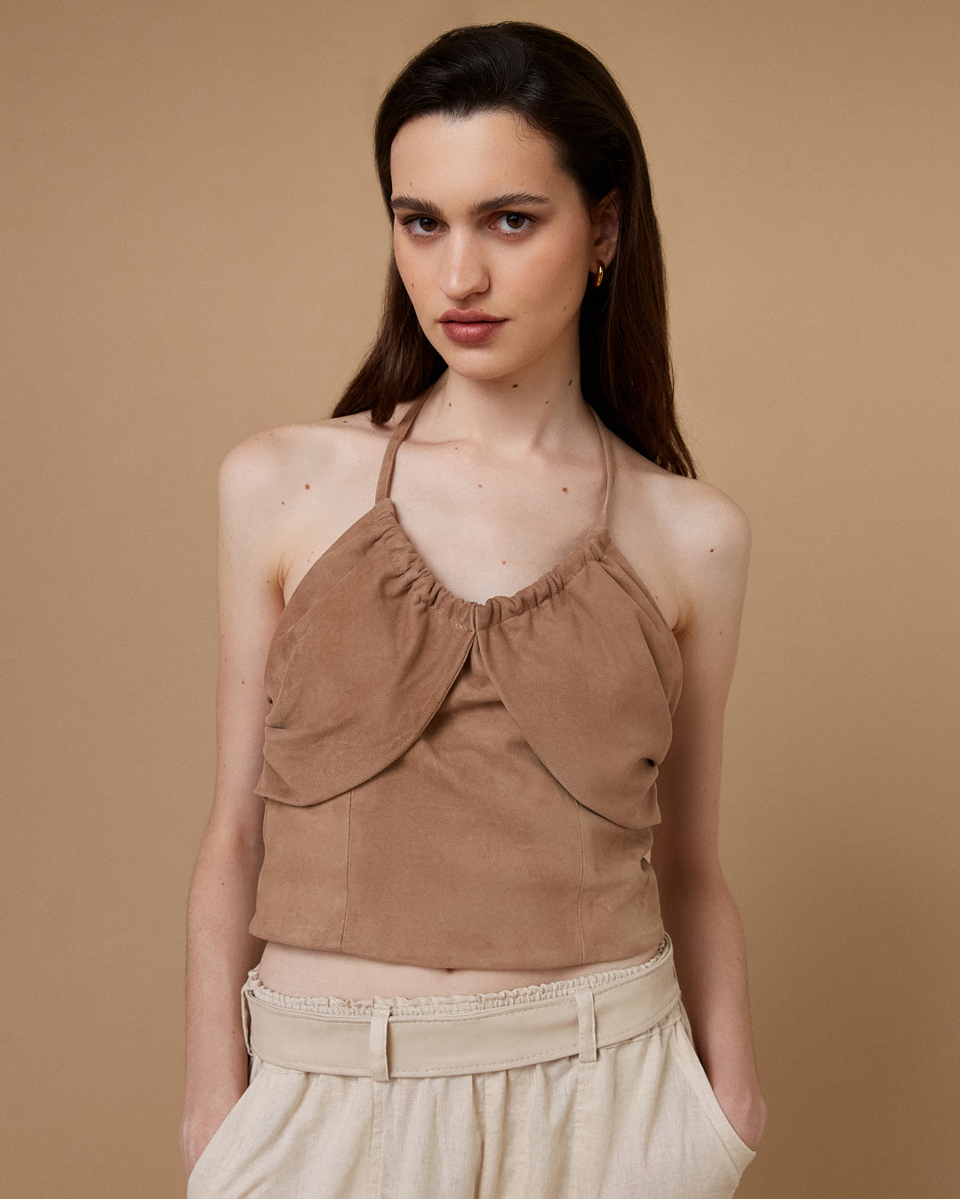 Top Elisa Gamuza Beige (SALE)