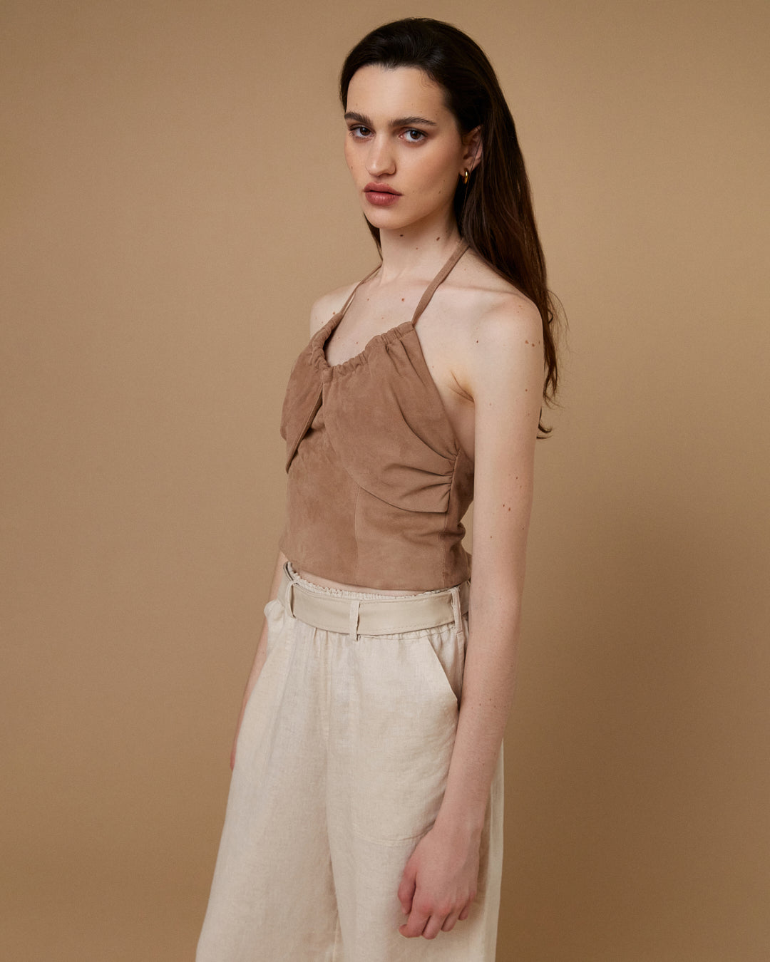 Top Elisa Gamuza Beige (SALE)