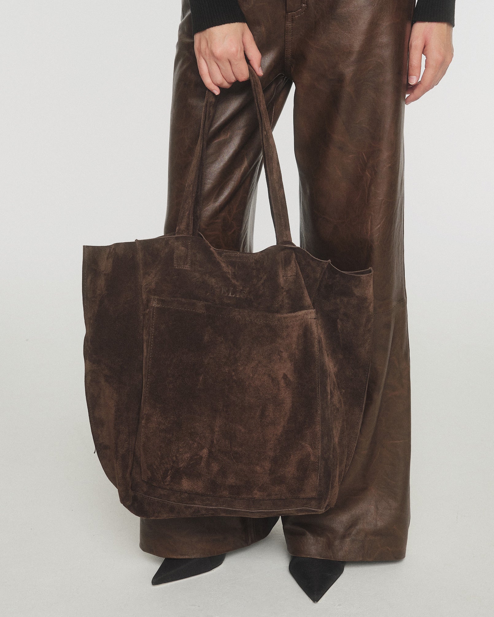 Tote Bag Elisa Gamuza Marrón - Main Image