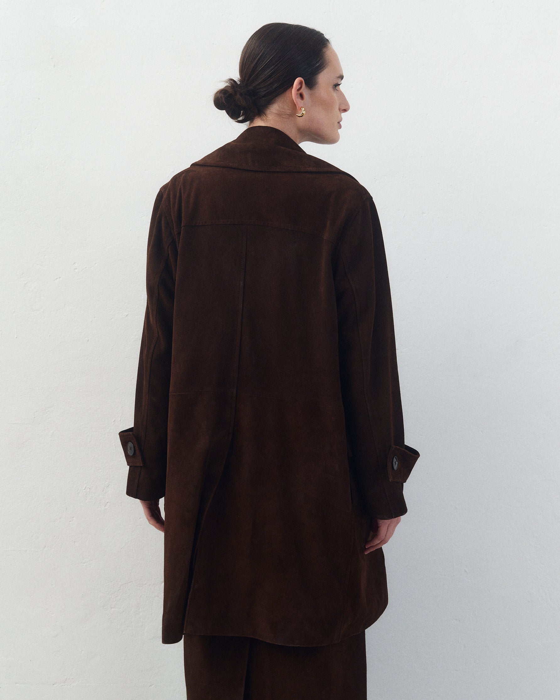 Trench Myla Gamuza Marrón