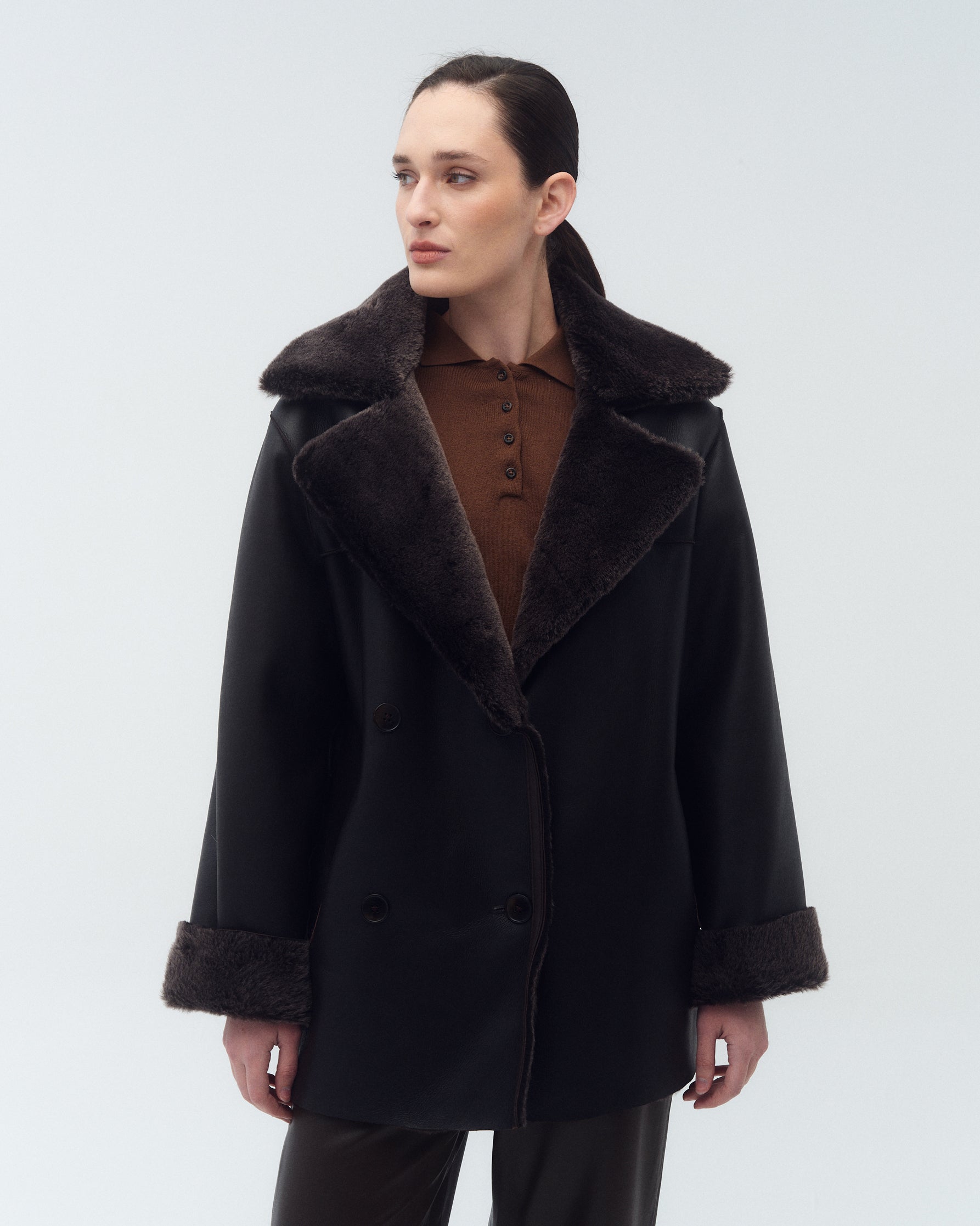 Campera Morgan Reversible Marrón/Visón
