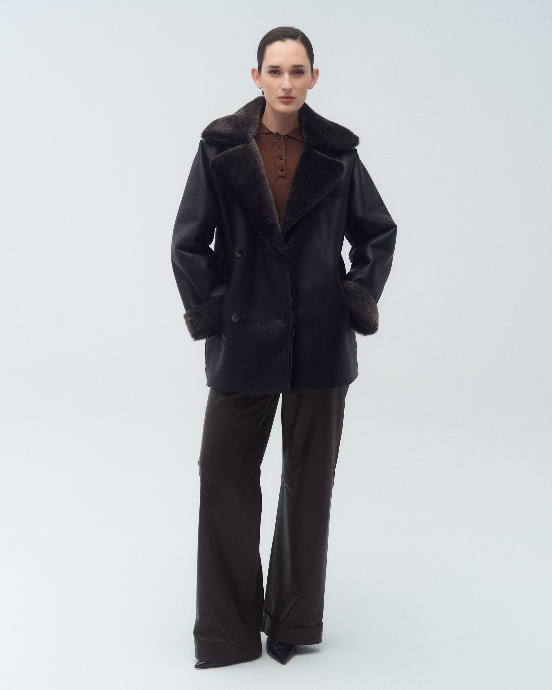 Campera Morgan Reversible Marrón/Visón