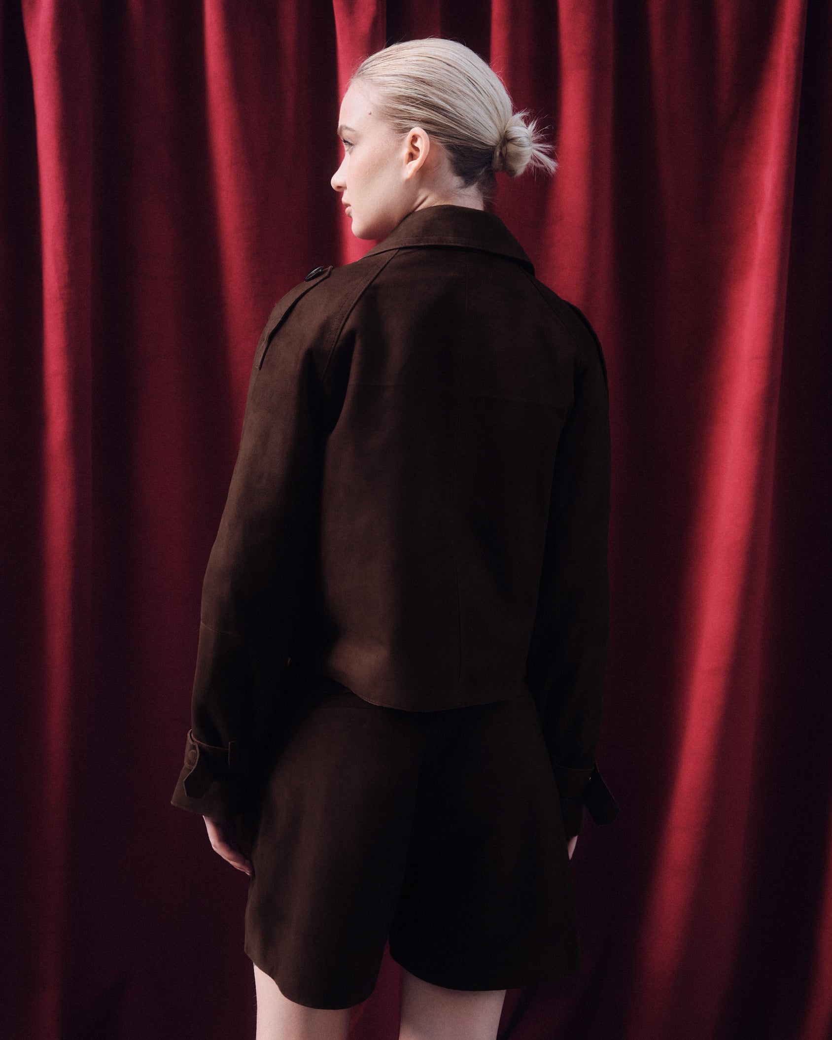 Campera Tiana Gamuza Marrón