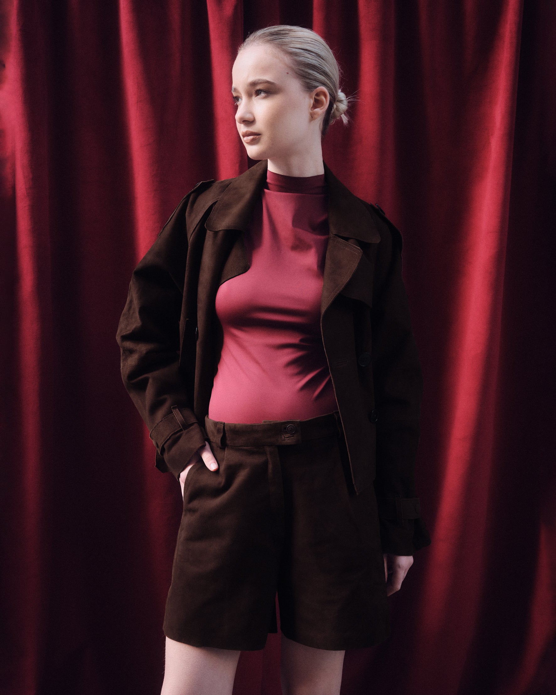 Campera Tiana Gamuza Marrón