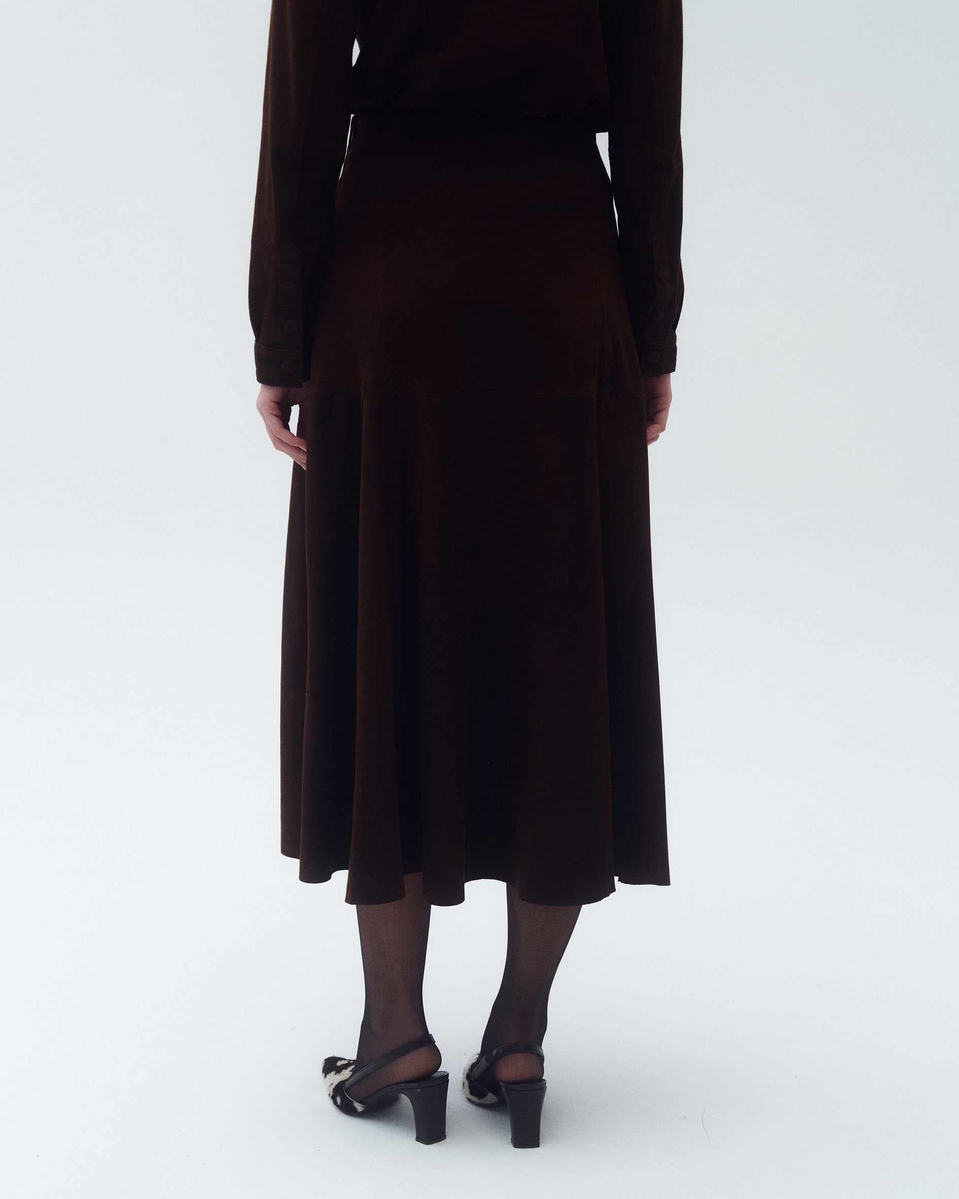 Falda Elisa Gamuza Marrón