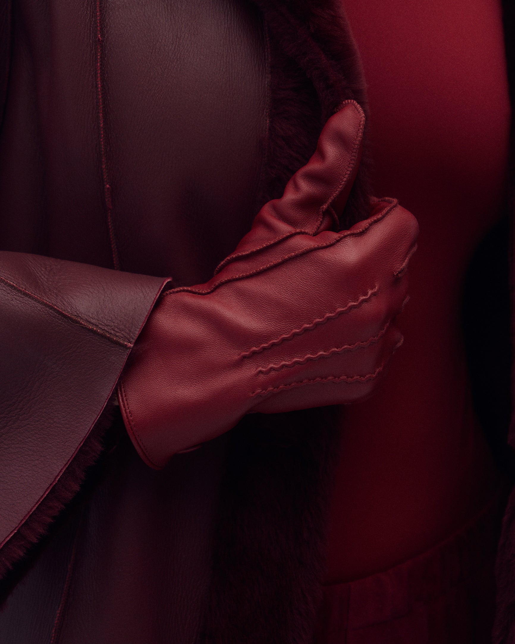 Guantes Cortos Elisa Rojos