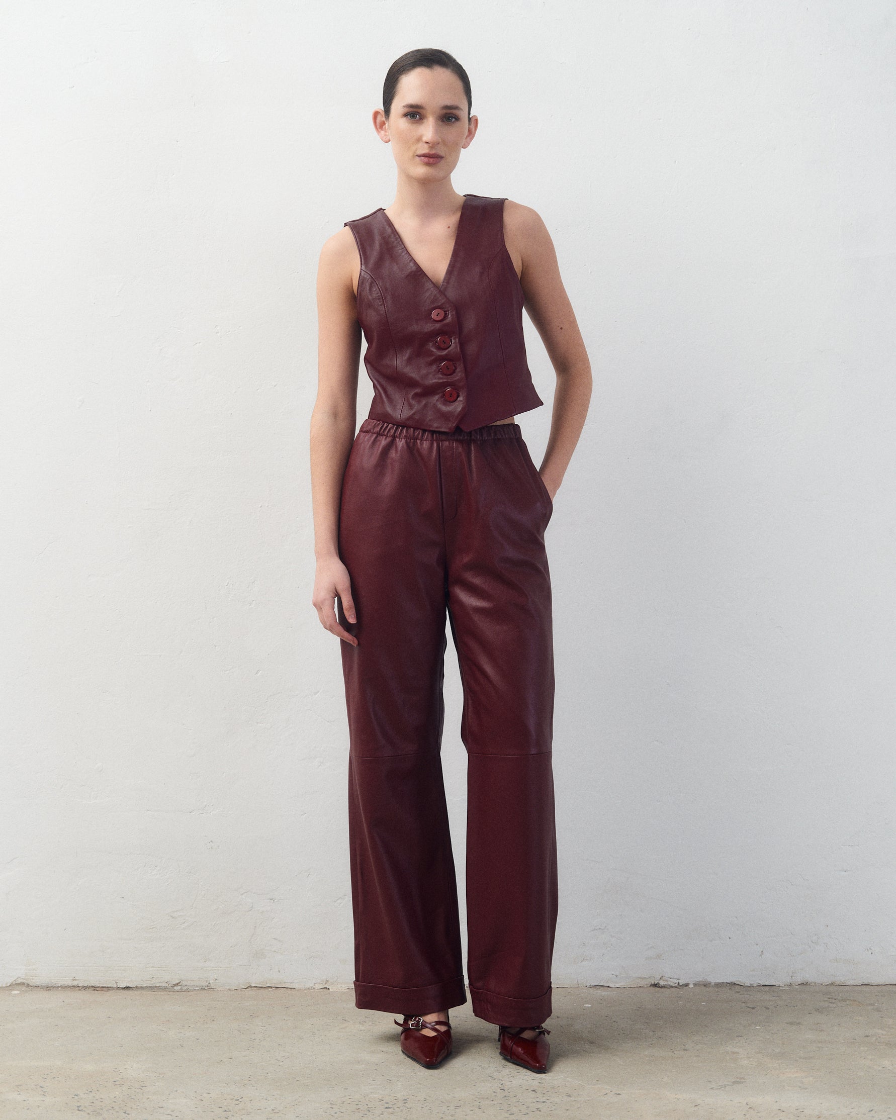 Pantalón Elisa Bordó