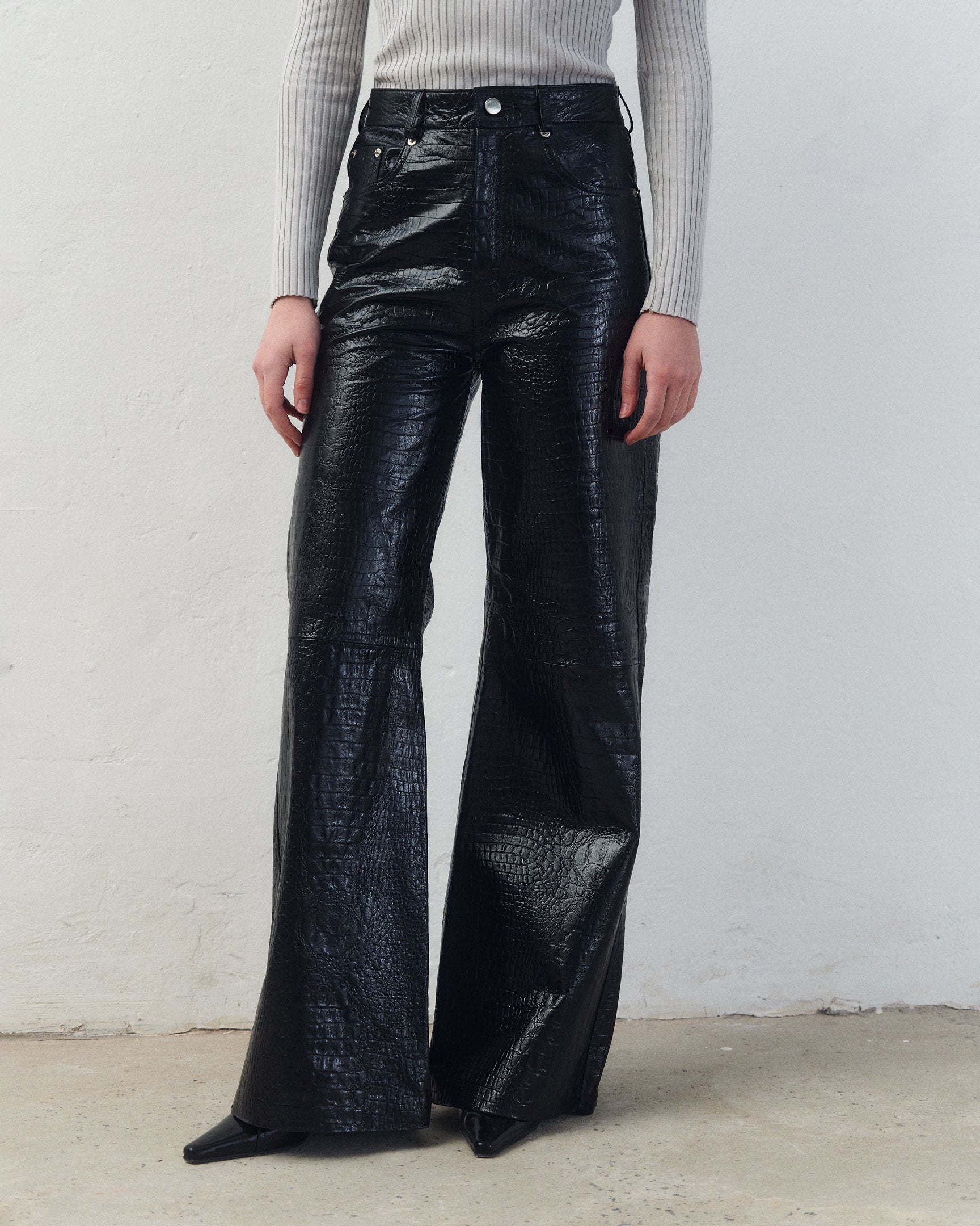 Pantalón Heidi Croco Negro