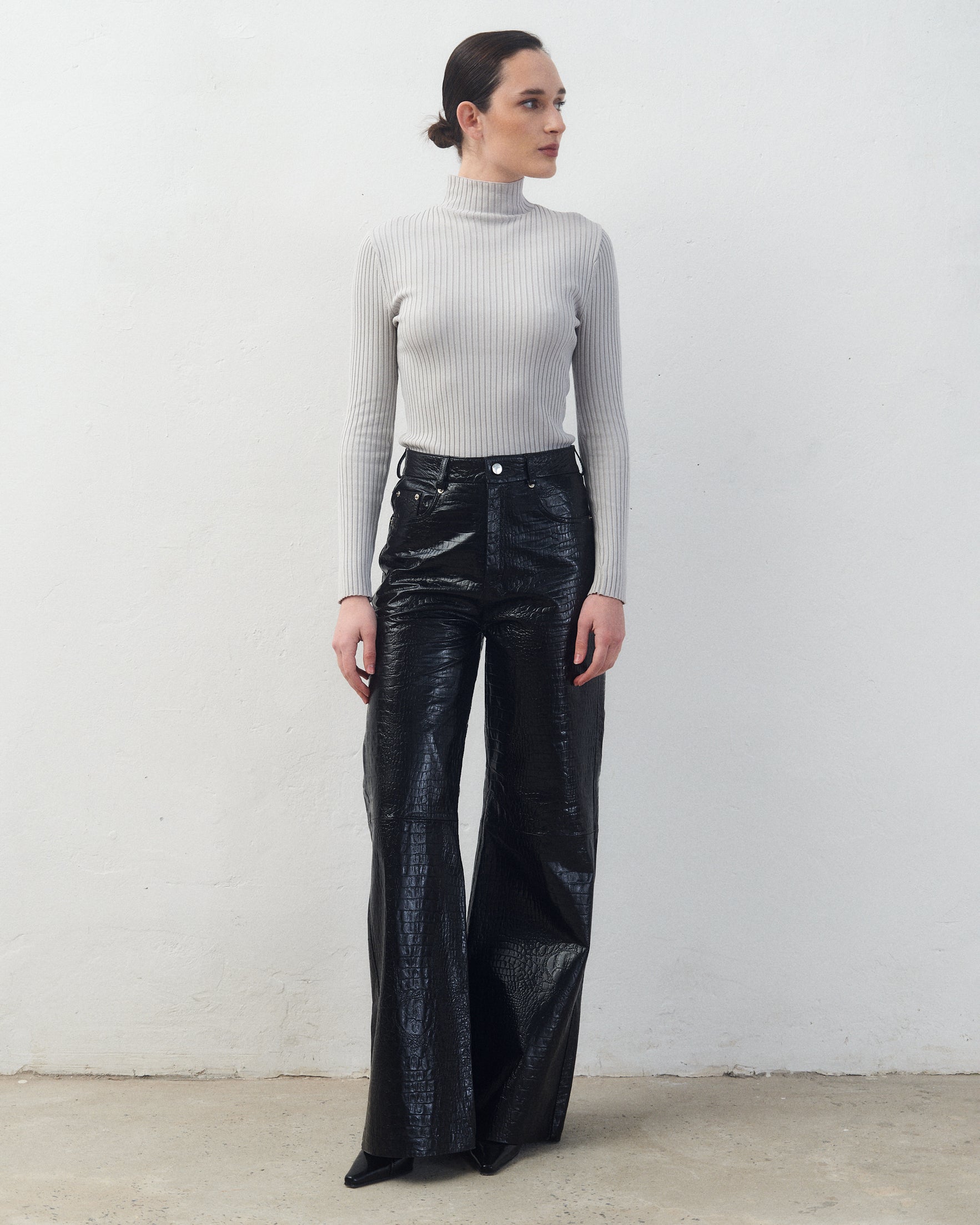 Pantalón Heidi Croco Negro