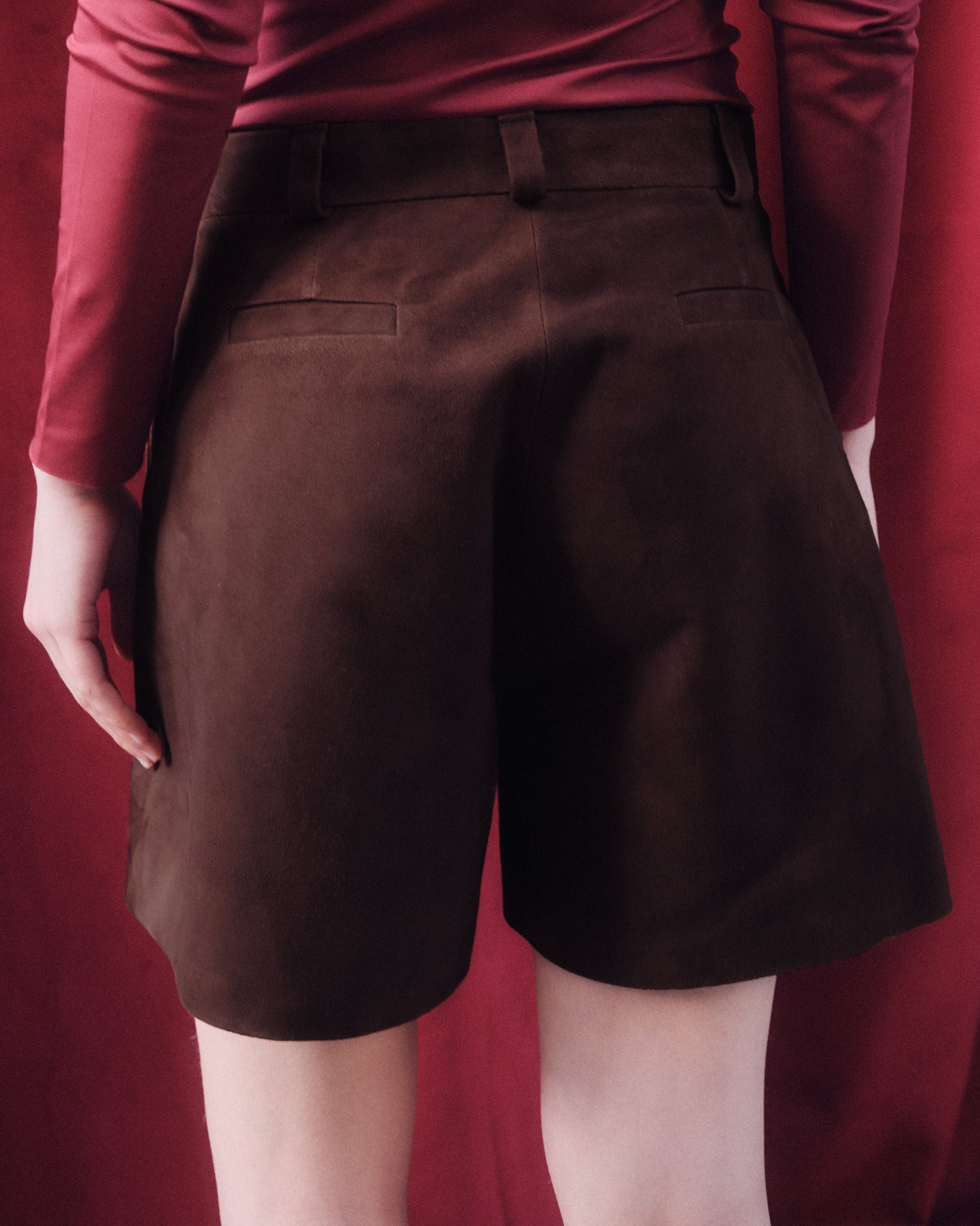 Short Gigi Gamuza Marrón