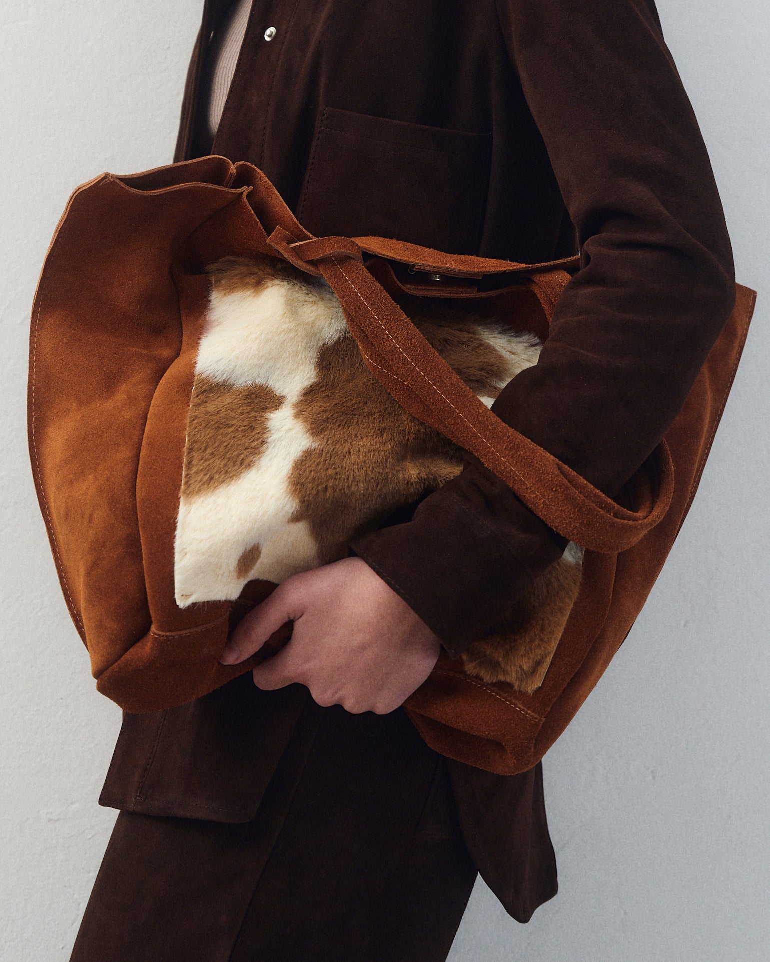 Tote Bag Elisa Gamuza Suela/Natural LIMITED EDITION